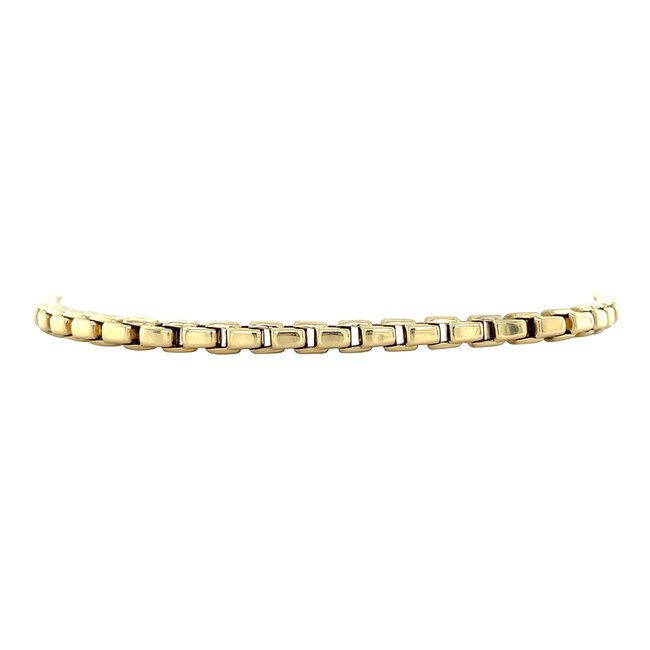 Geelgouden armband fantasie 19 cm 14 karaat