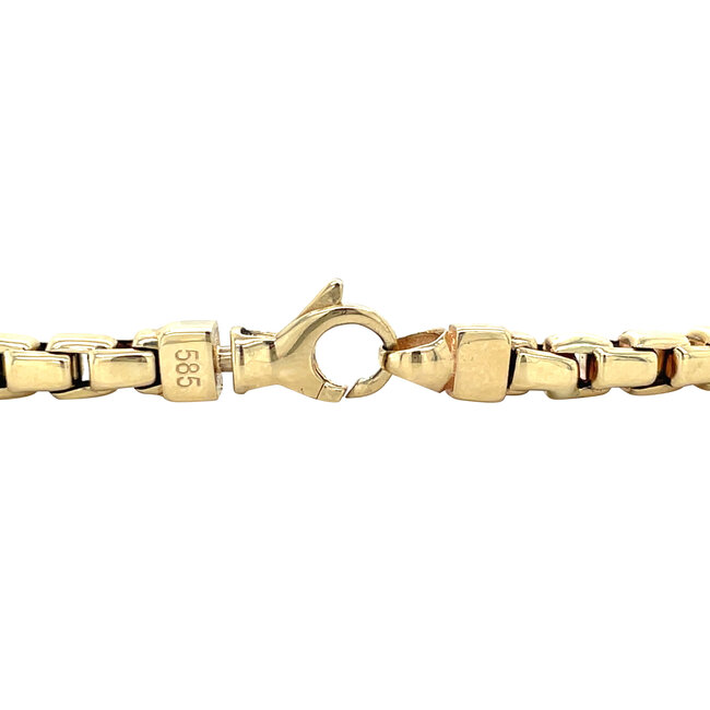 Yellow gold bracelet fantasy 19 cm 14 karat