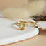 Goldener Ring mit Citrin und Diamant 14 Karat* neu