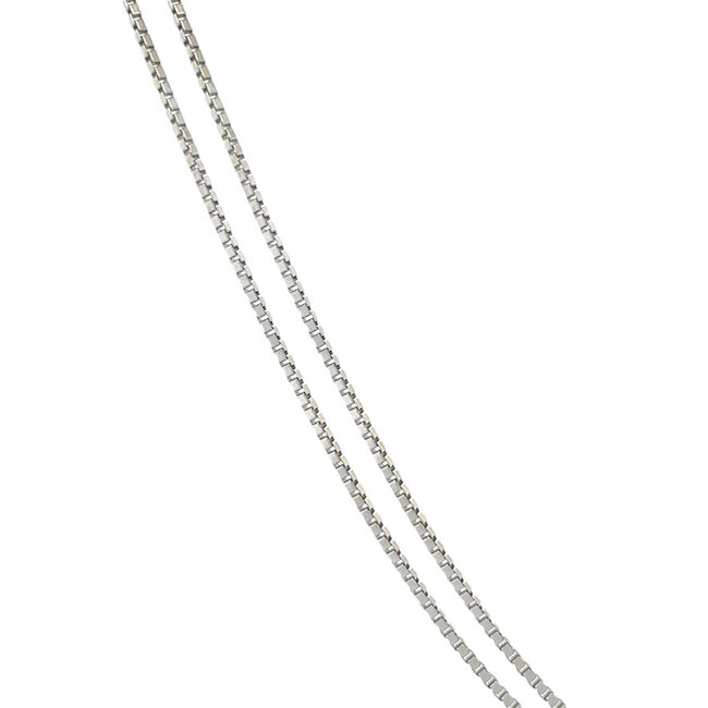 Weißgoldenes Collier mit Diamantanhänger 40,5 cm 14 Karat