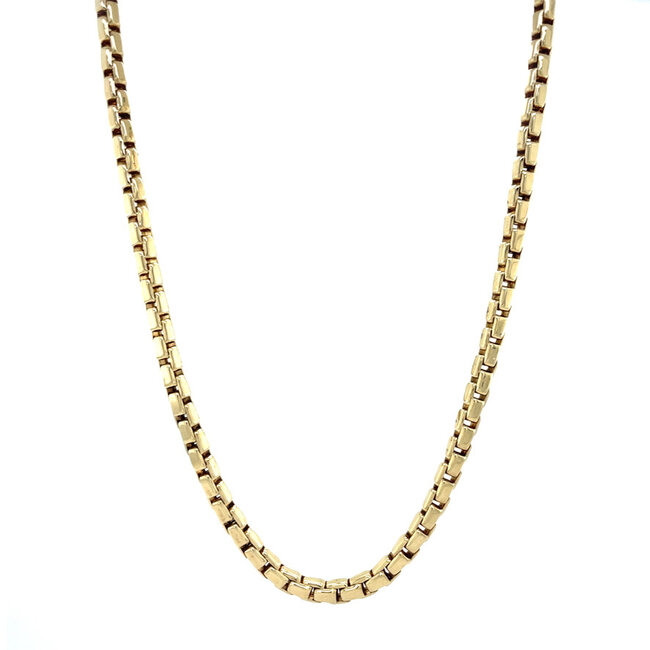 Geelgouden choker fantasie 44 cm 14 karaat