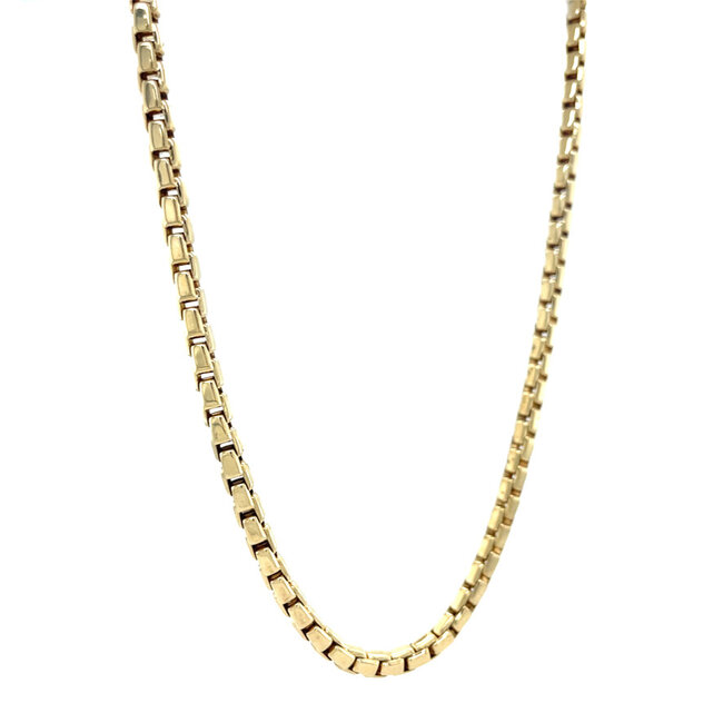 Geelgouden choker fantasie 44 cm 14 karaat