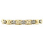 Gold bracelet bicolour 20 cm 14 karat