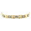 Gold bracelet bicolour 20 cm 14 karat