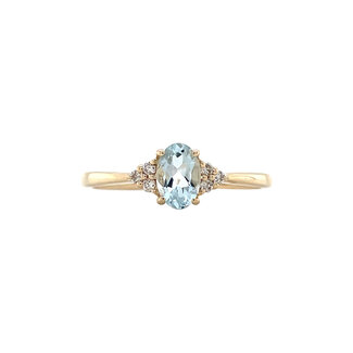 Gouden ring aquamarijn