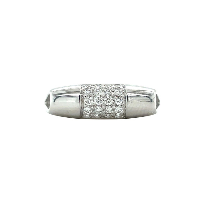 White gold ring with diamond 14 karat