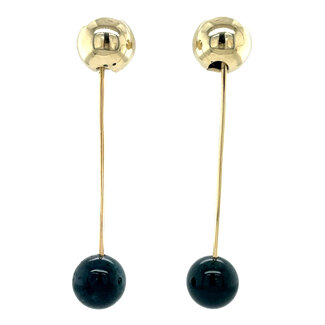 Stud earrings with Moss Agate