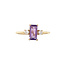 Gold ring with amethyst and diamond 14 karat* new