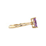 Goldener Ring mit Amethyst und Diamant 14 Karat* neu