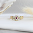 Goldener Ring mit Zirkonia 14 Karat