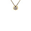 Bicolour gouden hanger met diamant 14 karaat