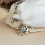 Bicolour gouden hanger met diamant 14 karaat