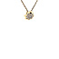 Bicolour gouden hanger met diamant 14 karaat