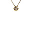 Bicolour gouden hanger met diamant 14 karaat