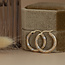 Bicolour gouden oorringen 14 karaat