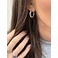 Bicolour gold earrings 14 karat