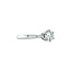 Witgouden solitair ring met diamant 18 karaat
