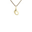 Gouden letter O hanger met diamant 14 karaat