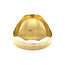 Goldener Siegelring mit Zirkonia 14 Karat