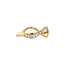 Gouden infinity ring met zirkonia 22 karaat
