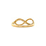 Gouden infinity ring met zirkonia 22 karaat