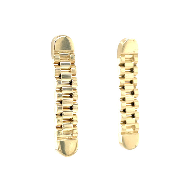 Gold Rolex stud earrings 14 karat