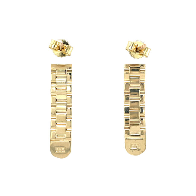 Gold Rolex stud earrings 14 karat