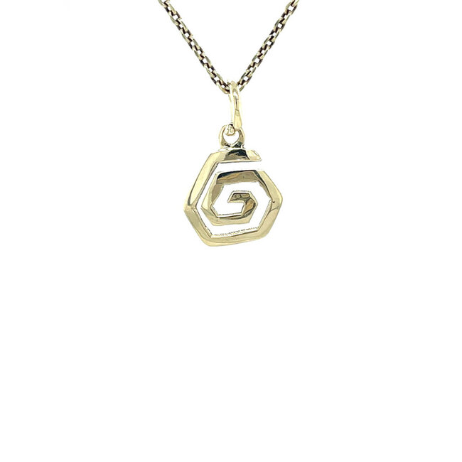 Gouden spiraal hanger 14 karaat