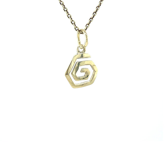 Gold spiral pendant 14 karat
