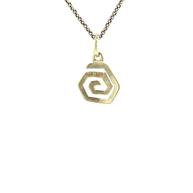 Gold spiral pendant 14 karat