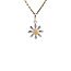Bicolour gouden bloem hanger 18 karaat