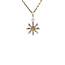 Bicolour gouden bloem hanger 18 karaat
