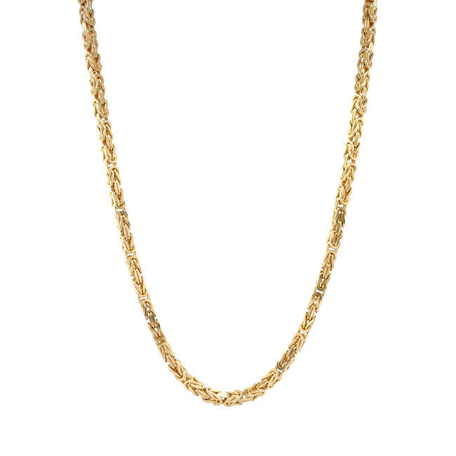 Gouden konings collier 61.5 cm 14 karaat