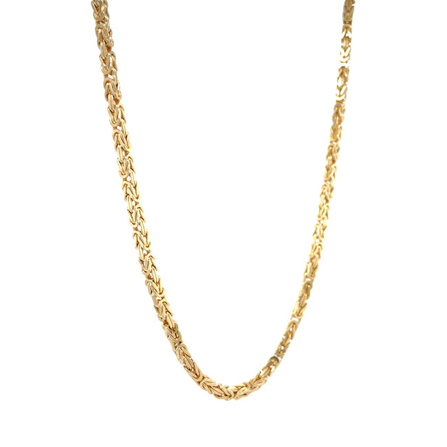 Gouden konings collier 61.5 cm 14 karaat