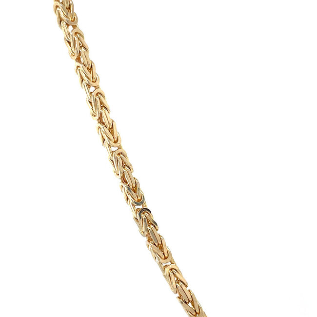 Gold king's necklace 61.5 cm 14 karat