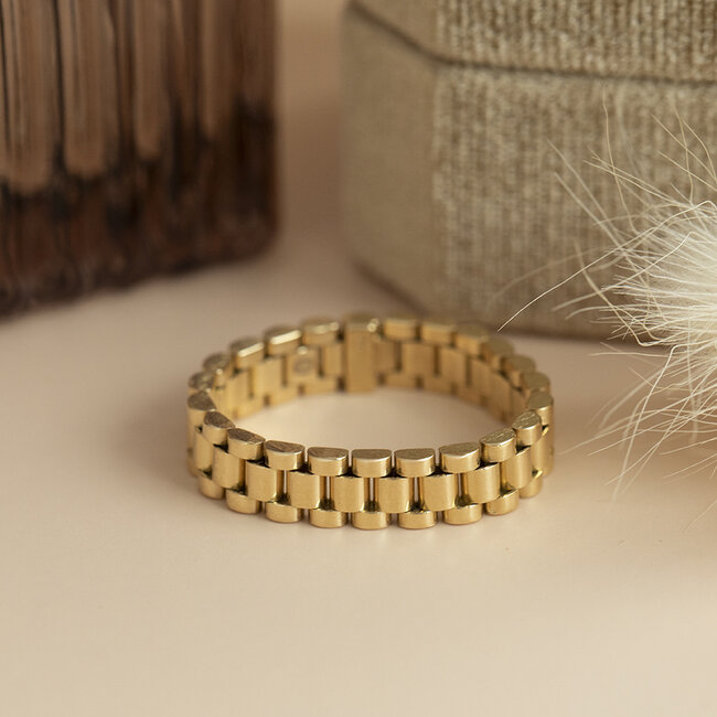 Gouden rolex ring 18 karaat