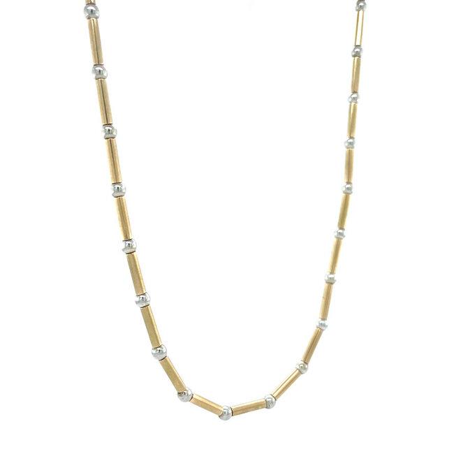 Gold bar necklace 45.5 cm 14 karat