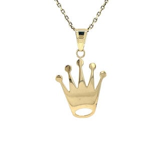 Gouden kroon hanger