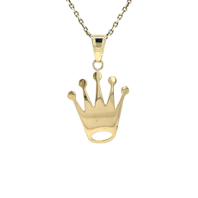 Gouden kroon hanger 18 karaat