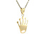 Gouden kroon hanger 18 karaat