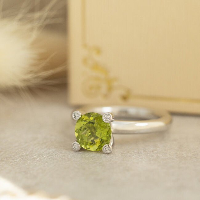 Witgouden ring van Bron Jewelry 14 karaat