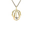 Gold pendant with 14 karat diamond