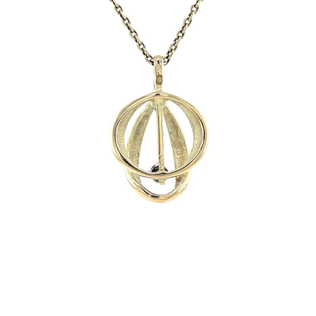 Gouden hanger met diamant 14 karaat