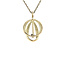 Gold pendant with 14 karat diamond