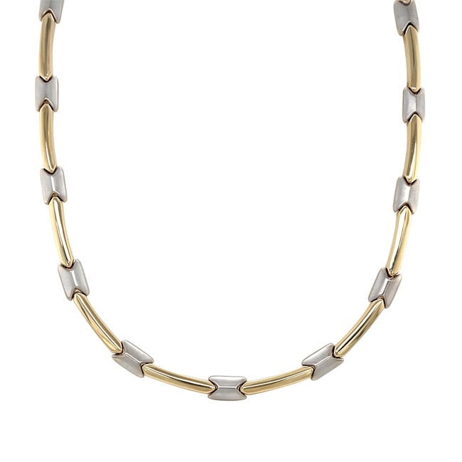 Goldener Choker Bicolor 45 cm 14 Karat