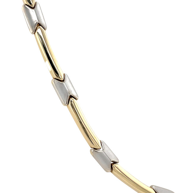 Goldener Choker Bicolor 45 cm 14 Karat
