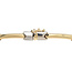 Goldener Choker Bicolor 45 cm 14 Karat