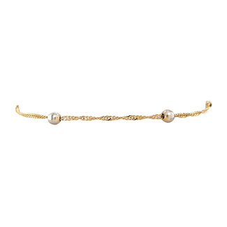 Bicolour gouden armband