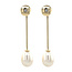 Goldene Ohrstecker mit Diamant und Perle 14 Karat