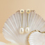 Goldene Ohrstecker mit Diamant und Perle 14 Karat